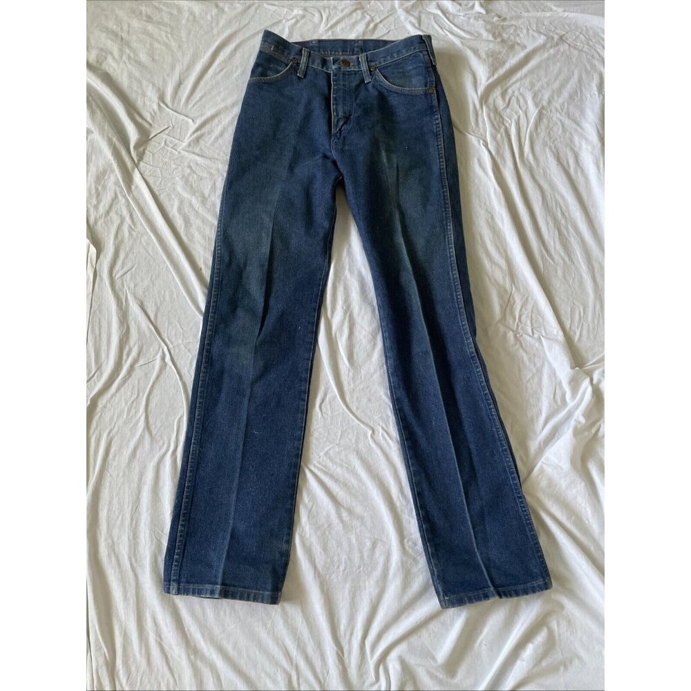 Vintage Wrangler 80's Mens Blue Denim Straight Leg Jeans 36W X 32L Classic Fit M